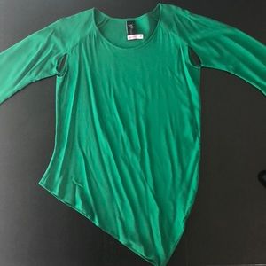 Zero + Maria Cornejo 3/4 Sleeve Asymmetrical Top